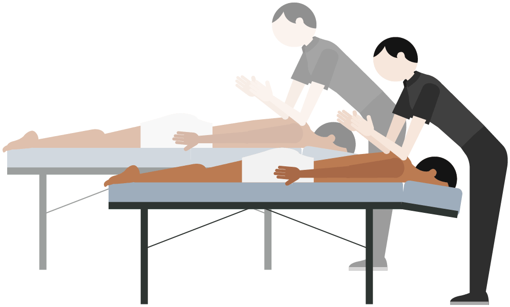 Back to back massage in any massage technique Back to back massage in any massage technique